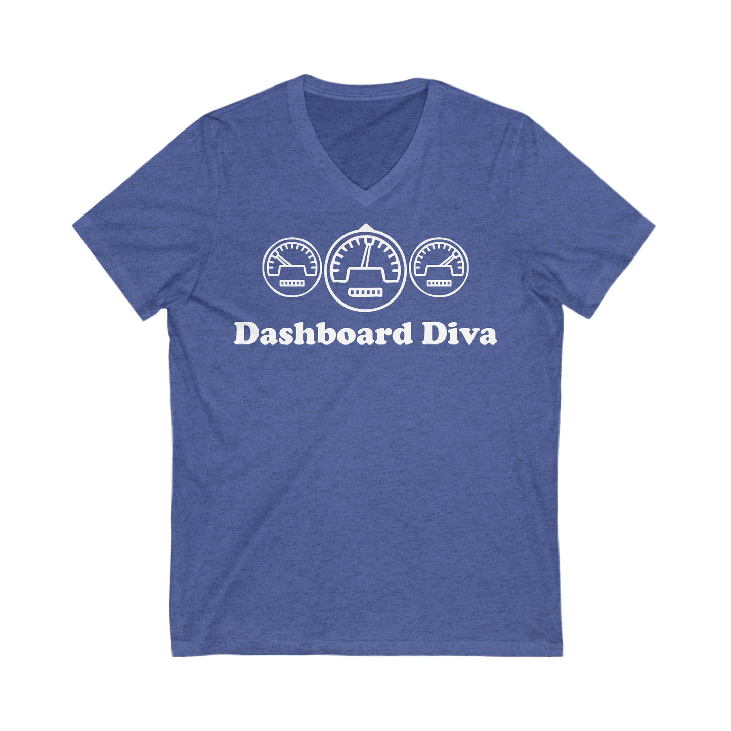Dashboard Diva - Women's - Soft Heather V-Neck T-Shirt