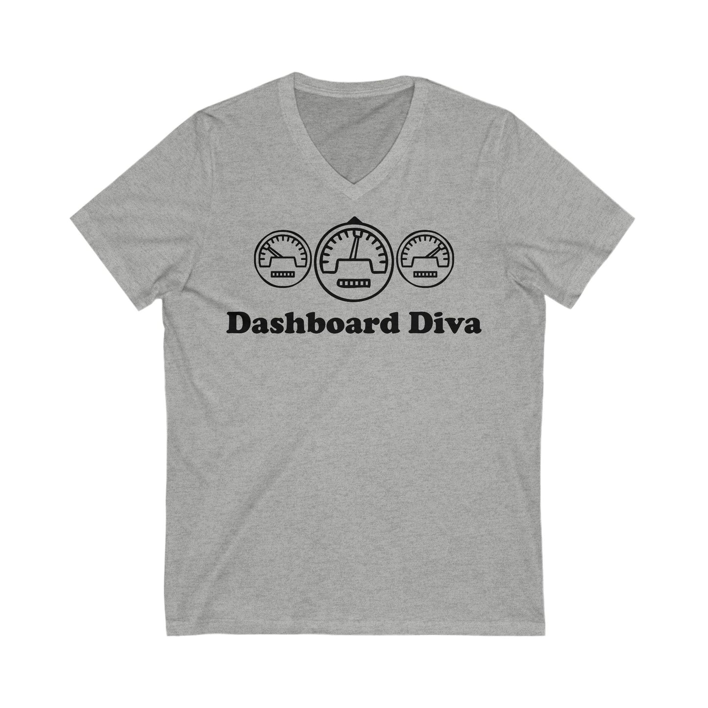 Dashboard Diva - Women's - Soft Heather V-Neck T-Shirt