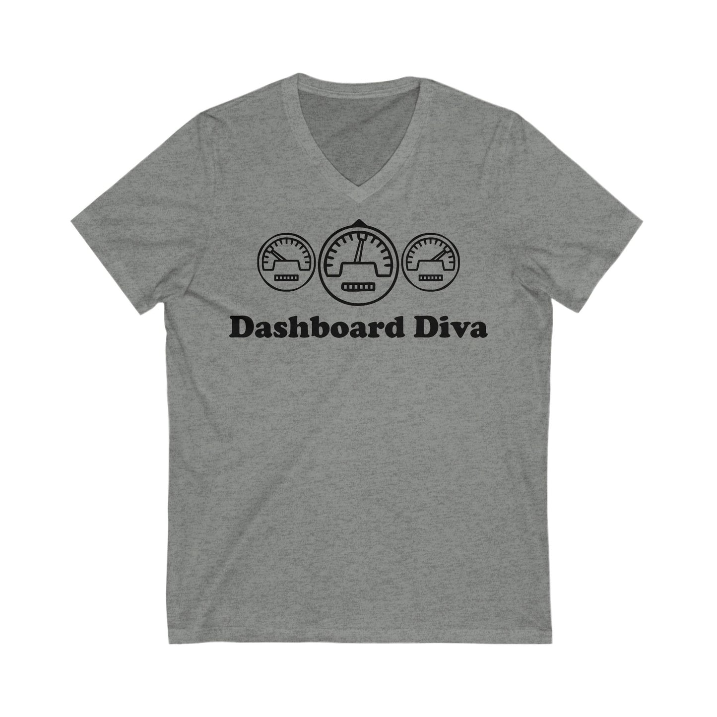 Dashboard Diva - Women's - Soft Heather V-Neck T-Shirt