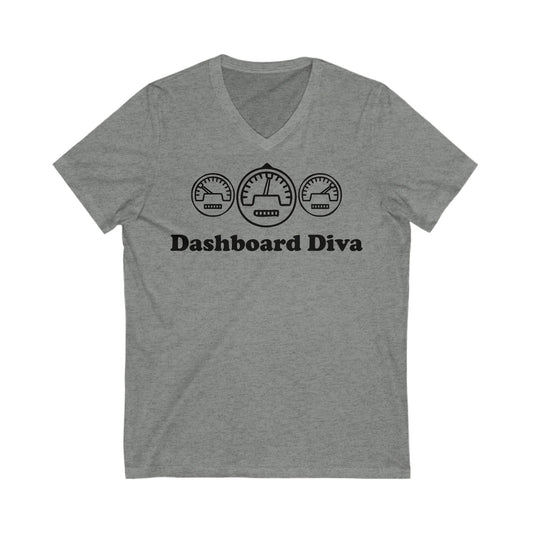 Dashboard Diva - Women's - Soft Heather V-Neck T-Shirt