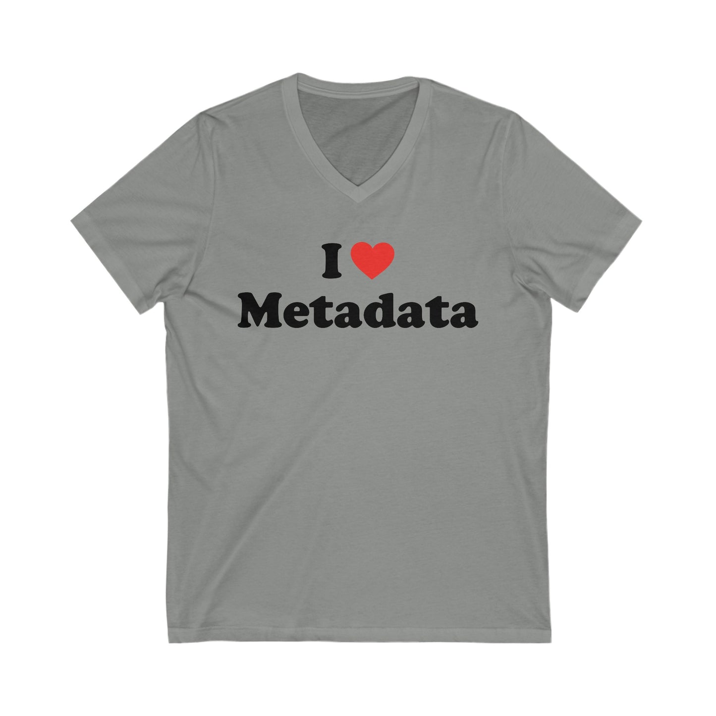 I Heart Metadata - Women's - Soft Heather V-Neck T-Shirt