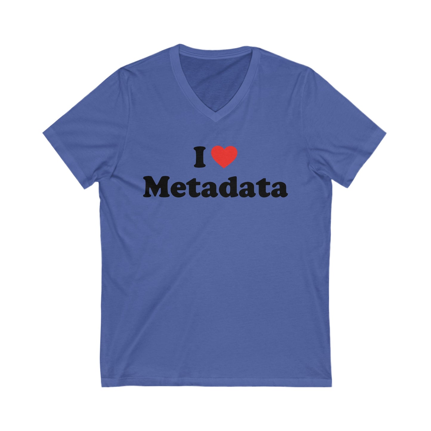 I Heart Metadata - Women's - Soft Heather V-Neck T-Shirt