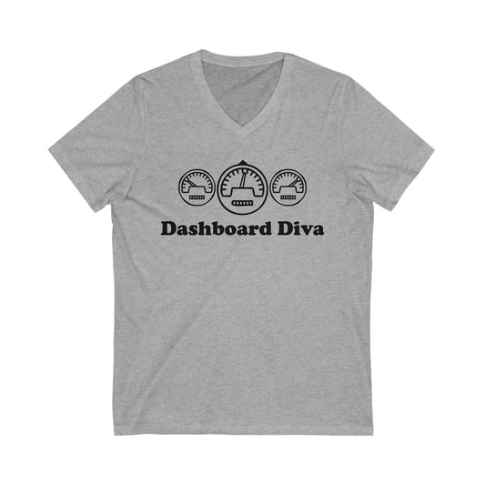 Dashboard Diva - Women's - Soft Heather V-Neck T-Shirt