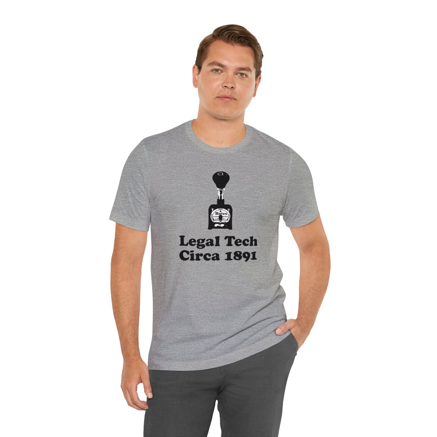 Bates Stamper - Unisex Soft Heather T-Shirt