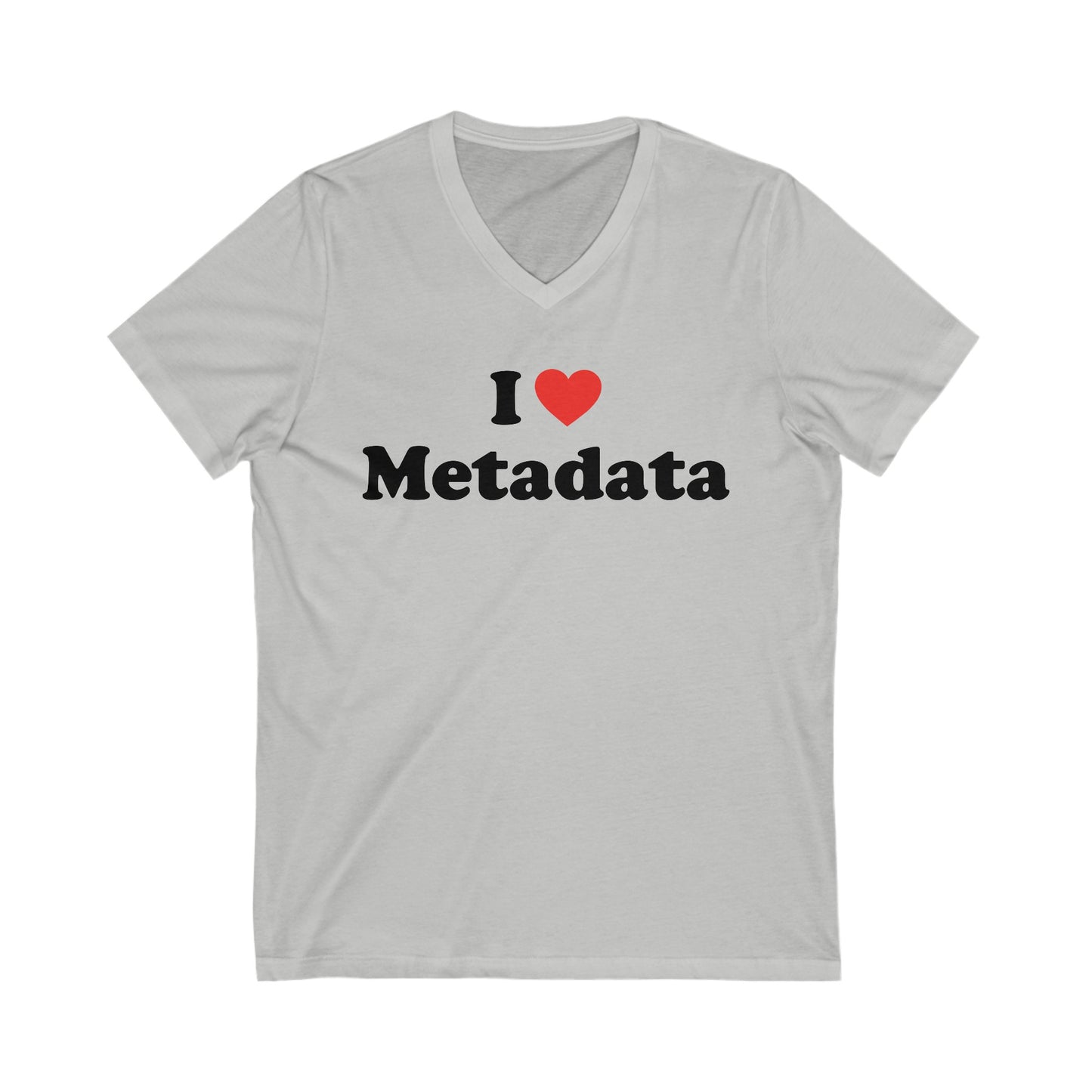 I Heart Metadata - Women's - Soft Heather V-Neck T-Shirt