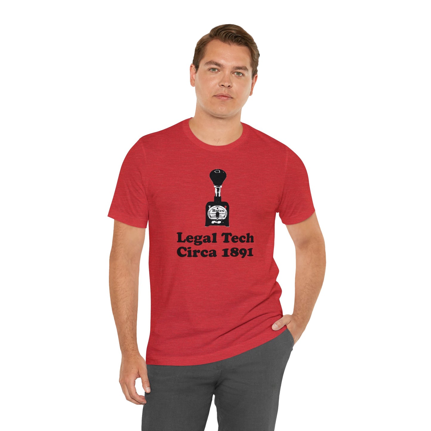 Bates Stamper - Unisex Soft Heather T-Shirt