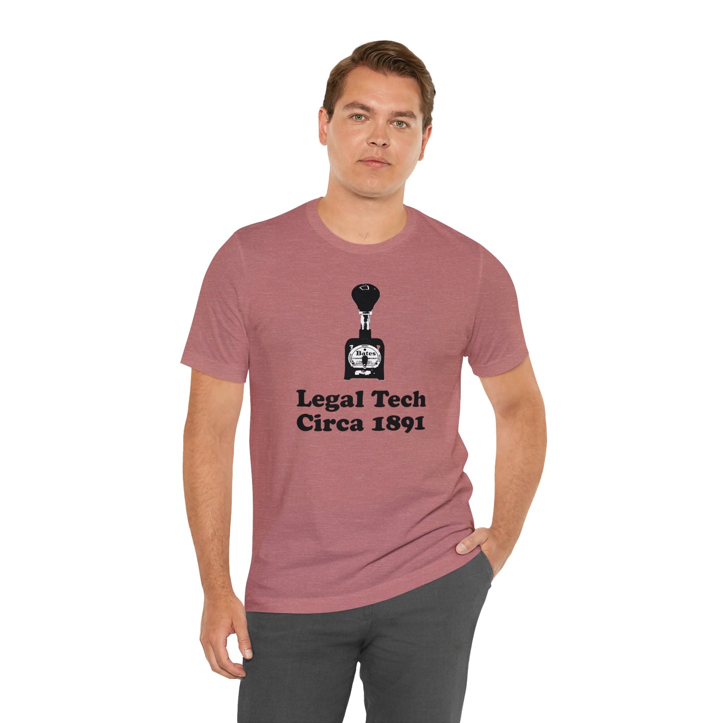 Bates Stamper - Unisex Soft Heather T-Shirt